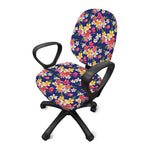 Tropical Frangipani Plumeria Print Office Chair Cover
