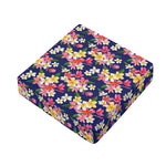 Tropical Frangipani Plumeria Print Outdoor Seat Cushion Cover