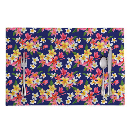 Tropical Frangipani Plumeria Print Placemat