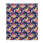 Tropical Frangipani Plumeria Print Polyester Shower Curtain