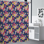 Tropical Frangipani Plumeria Print Premium Shower Curtain