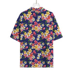 Tropical Frangipani Plumeria Print Rayon Hawaiian Shirt