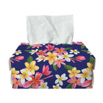 Tropical Frangipani Plumeria Print Rectangle Tissue Box Cover