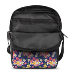 Tropical Frangipani Plumeria Print Rectangular Crossbody Bag