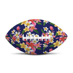 Tropical Frangipani Plumeria Print Rugby Ball
