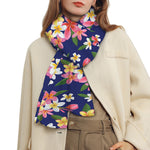 Tropical Frangipani Plumeria Print Scarf