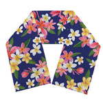 Tropical Frangipani Plumeria Print Scarf