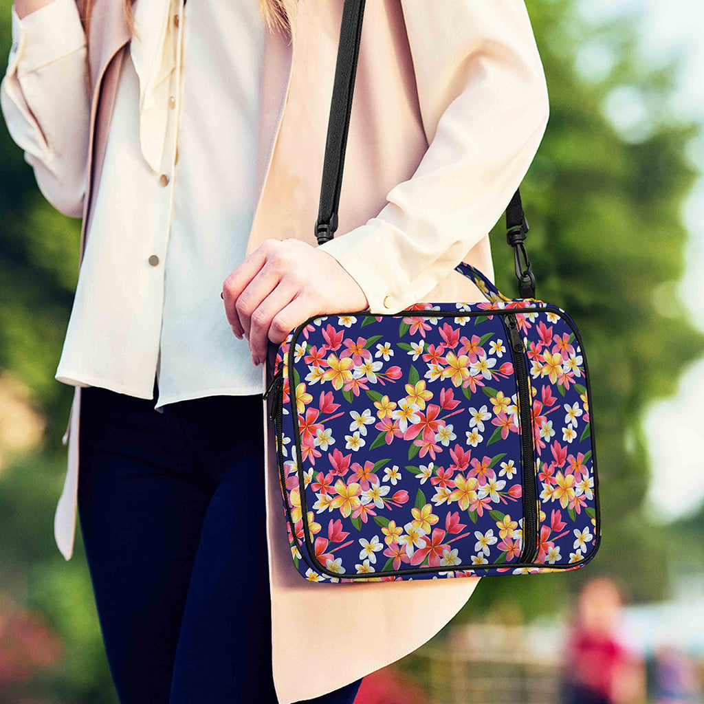 Tropical Frangipani Plumeria Print Shoulder Strap Bible Bag