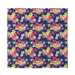 Tropical Frangipani Plumeria Print Silk Bandana