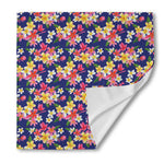 Tropical Frangipani Plumeria Print Silk Bandana