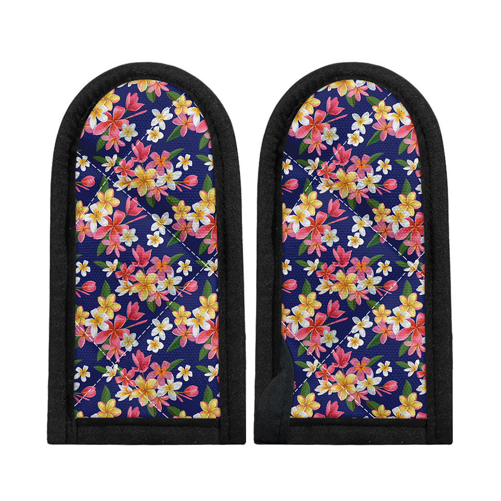 Tropical Frangipani Plumeria Print Skillet Handle Cover