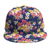 Tropical Frangipani Plumeria Print Snapback Cap