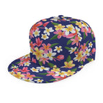 Tropical Frangipani Plumeria Print Snapback Cap