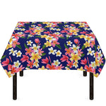 Tropical Frangipani Plumeria Print Tablecloth