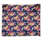 Tropical Frangipani Plumeria Print Tapestry
