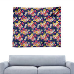 Tropical Frangipani Plumeria Print Tapestry