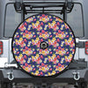 Tropical Frangipani Plumeria Print Tire Cover With Camera Hole