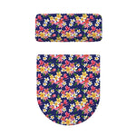 Tropical Frangipani Plumeria Print Toilet Lid And Tank Cover Set