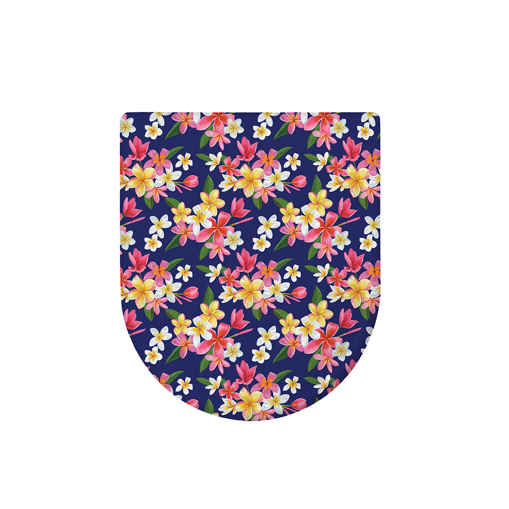 Tropical Frangipani Plumeria Print Toilet Lid Cover