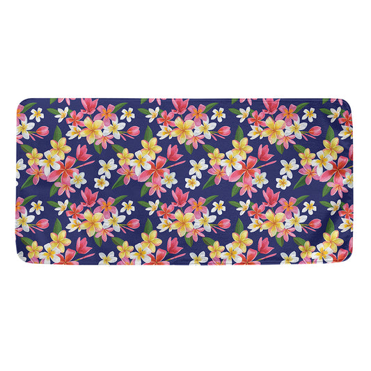 Tropical Frangipani Plumeria Print Towel
