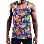 Tropical Frangipani Plumeria Print Training Tank Top