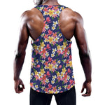 Tropical Frangipani Plumeria Print Training Tank Top