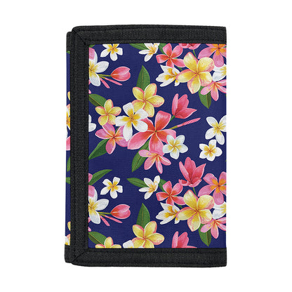 Tropical Frangipani Plumeria Print Trifold Wallet