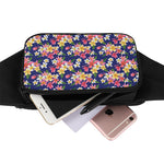 Tropical Frangipani Plumeria Print Waist Bag