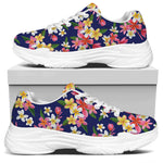 Tropical Frangipani Plumeria Print White Chunky Shoes