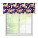 Tropical Frangipani Plumeria Print Window Valance