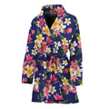 Tropical Frangipani Plumeria Print Women's Bathrobe