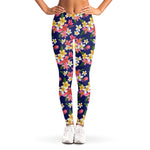 Tropical Frangipani Plumeria Print Women's Leggings