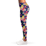 Tropical Frangipani Plumeria Print Women's Leggings