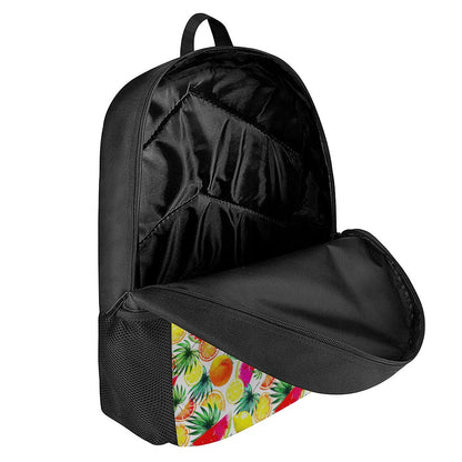 Tropical Fruit Leaf Pattern Print 17 Inch Backpack