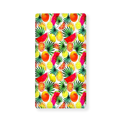 Tropical Fruit Leaf Pattern Print Baby Crib Sheet