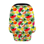 Tropical Fruit Leaf Pattern Print Baby Seat Cover