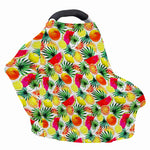 Tropical Fruit Leaf Pattern Print Baby Seat Cover