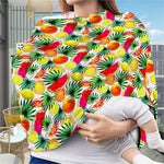 Tropical Fruit Leaf Pattern Print Baby Seat Cover