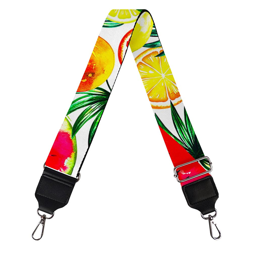 Tropical Fruit Leaf Pattern Print Bag Strap