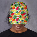 Tropical Fruit Leaf Pattern Print Baseball Cap