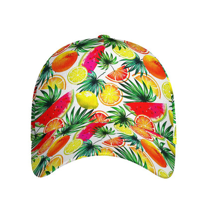 Tropical Fruit Leaf Pattern Print Baseball Cap