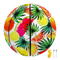 Tropical Fruit Leaf Pattern Print Basketball