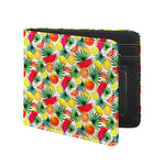 Tropical Fruit Leaf Pattern Print Bifold Wallet