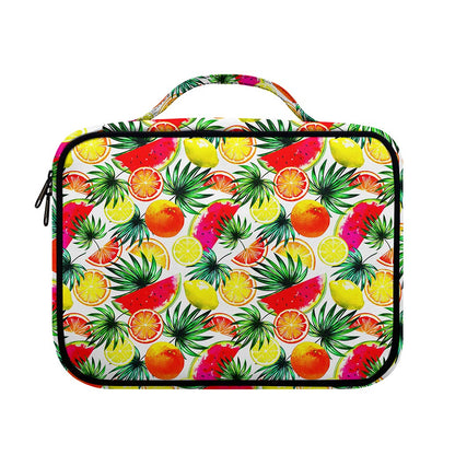 Tropical Fruit Leaf Pattern Print Briefcase Bible Bag