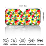 Tropical Fruit Leaf Pattern Print Car Windshield Sun Shade