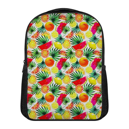 Tropical Fruit Leaf Pattern Print Casual Backpack
