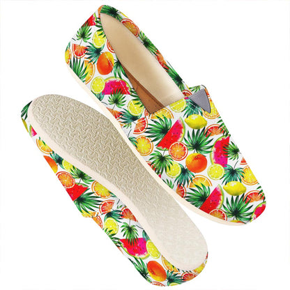 Tropical Fruit Leaf Pattern Print Casual Shoes