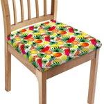 Tropical Fruit Leaf Pattern Print Chair Cushion Cover