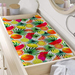 Tropical Fruit Leaf Pattern Print Changing Pad Cover