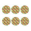 Tropical Fruit Leaf Pattern Print Coaster Set